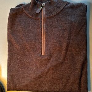 Orvis 100% merino wool 1/4 zip sweater.  dry cleaned for you